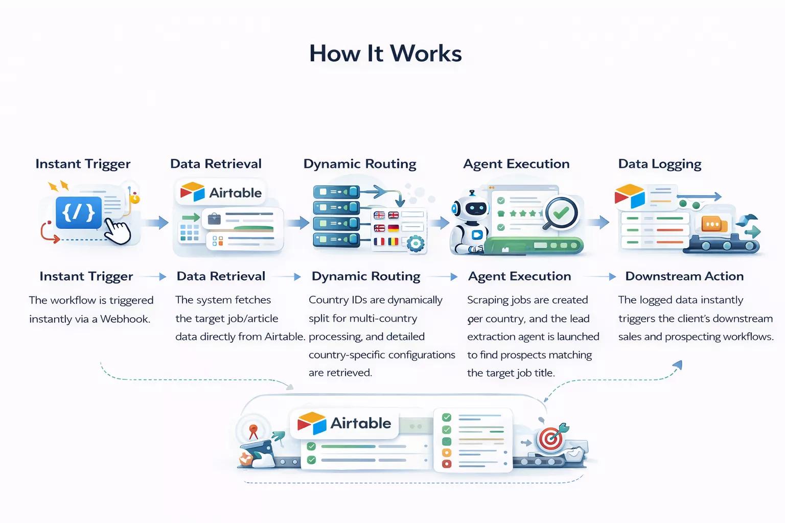Automated Global Job Scraping & Lead Generation — how it works