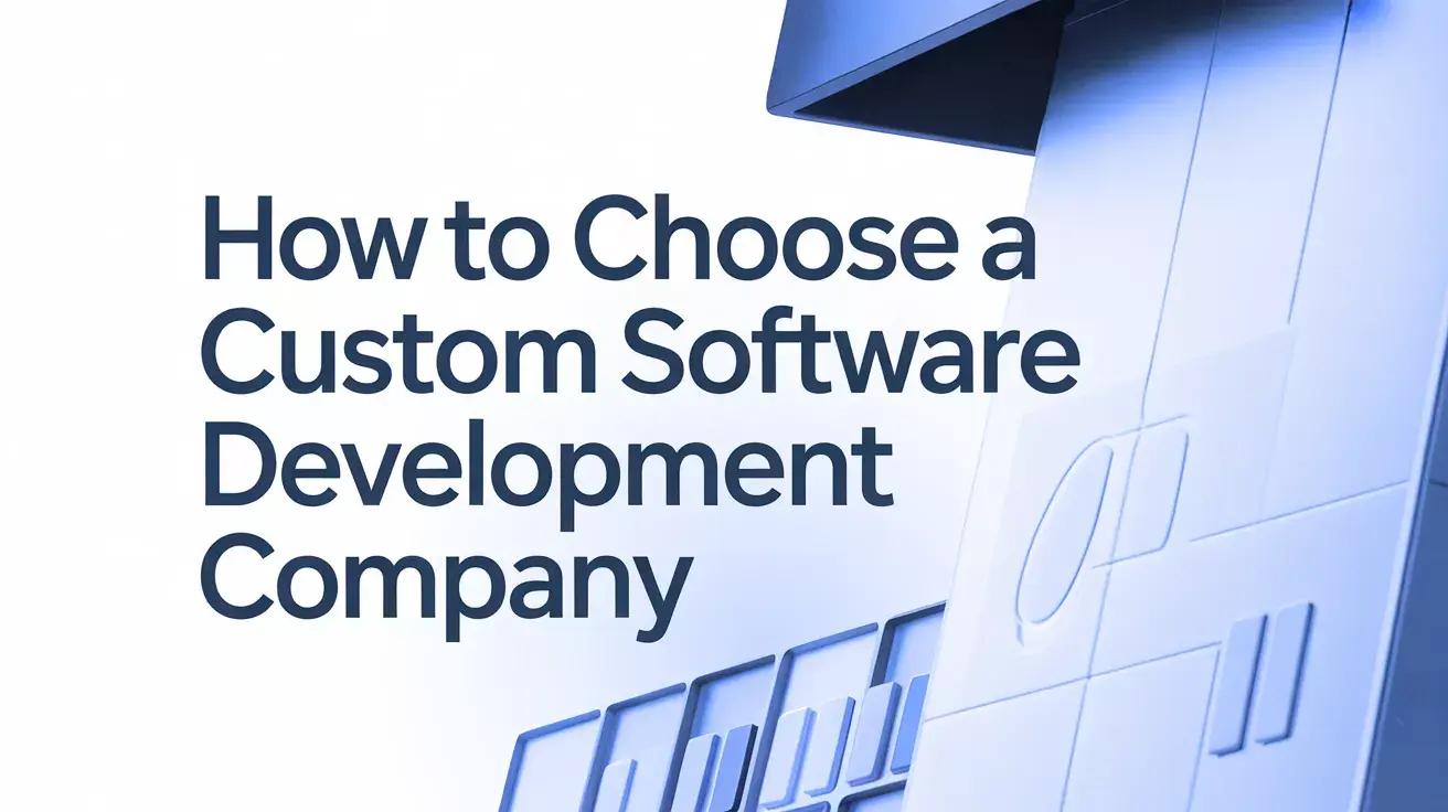 how to choose a custom software development company